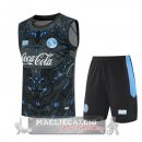 Set Completo Maglia Senza Maniche Formazione Napoli 2025 2026 Nero Blu