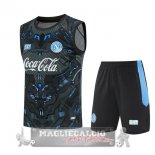 Set Completo Maglia Senza Maniche Formazione Napoli 2025 2026 Nero Blu