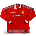Home Manica lunga Maglia Calcio Manchester United Retro 1998-1999