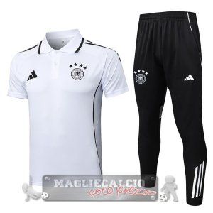 Germania Bianco Nero Maglia POLO Set Completo 2025