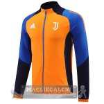 Set Completo Lunga Zip Giacca Juventus 2024 2025 Arancione Blu