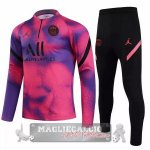 Paris Saint Germain Insieme Completo Purpureo Nero Bambino Giacca 2021-22