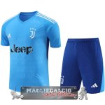 Thailandia Maglia Calcio Set Completo Uomo Juventus Portiere 2023-24 Blu