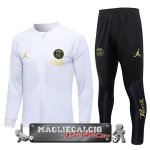 Paris Saint Germain Insieme Completo Bianco Nero Giacca Lunga Zip 2023-24