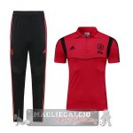 Manchester United Borgogna Nero Maglia Set Completo POLO 2019-20