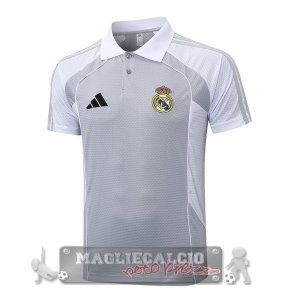 Real Madrid Grigio Bianco Maglia POLO 2025 2026