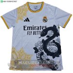 Thailandia speciale Maglia Calcio Real Madrid 2025 2026 Bianco Nero Giallo