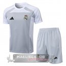 Set Completo Maglia Formazione Real Madrid 2025 2026 Grigio Bianco