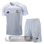 Set Completo Maglia Formazione Real Madrid 2025 2026 Grigio Bianco