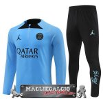 Paris Saint Germain Insieme Completo Blu I Nero Felpa Da Allenamento 2023-24