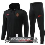 Paris Saint Germain Insieme Completo Nero Rosso Giacca Felpa Cappuccio 2023-24