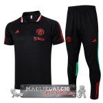 Juventus Nero Rosso Set Completo Maglia POLO 2023-24