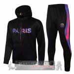 Paris Saint Germain Insieme Completo Nero Purpureo Bambino Giacca Con Capucha2021-22