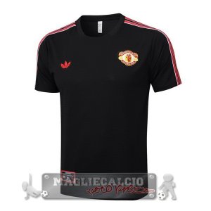 Maglia Formazione Manchester United 2025 2026 Nero Rosso