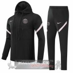 Paris Saint Germain Insieme Completo Nero Rosa Bambino Giacca Con Capucha2021-22
