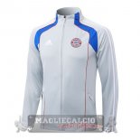 Lunga Zip Giacca Bayern Munich 2025 2026 Grigio Blu Rosso