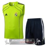 Set Completo Maglia Senza Maniche Formazione Real Madrid 2025 2026 Verde Nero