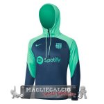 Giacca Felpa Cappuccio Barcelona 2023-24 Verde Blu