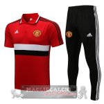 Manchester United rosso bianco nero Maglia Set Completo POLO 2021-22