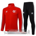 Set Completo Lunga Zip Giacca Flamengo 2025 2026 Rosso