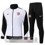 Set Completo Lunga Zip Giacca Corinthians Paulista 2025 2026 Bianco Nero