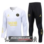 Paris Saint Germain Insieme Completo Bianco Nero Giallo Felpa Da Allenamento 2023-24