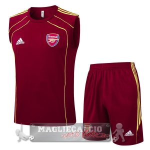 Set Completo Arsenal Maglia Senza Maniche Formazione 2025 2026 Borgogna