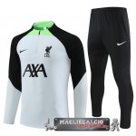 Liverpool Insieme Completo Grigio Nero Verde Bambino Felpa Da Allenamento 2023-24