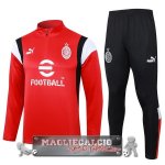 Felpa Da Allenamento Set Completo AC Milan 2023-24 Rosso I Nero Bianco