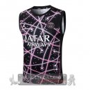 Maglia Senza Maniche Formazione Paris Saint Germain 2025 2026 Nero Rosa
