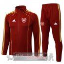 Set Completo Lunga Zip Giacca Arsenal 2025 2026 Rosso Giallo