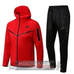 Nike Set Completo Rosso Nero Giacca Felpa Cappuccio 2022-23