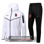 Francia Insieme Completo Bianco Nero Giacca felpa cappuccioa 2022-23