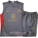 Formazione Senza Maniche Set Completo AC Milan 2025 2026 Grigio Rosso