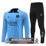 Paris Saint Germain Set Completo Bambino Giocatori Blu Nero Felpa Da Allenamento 2022-23