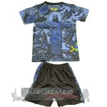 Brasile Set Completo Bambino Maglia Calcio speciale 2024 Grigio Navy