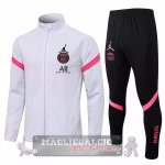 Paris Saint Germain Insieme Completo bianco nero rosa Bambino Giacca 2021-22