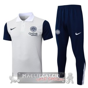 Inter Milan Grigio Blu Maglia POLO Set Completo 2025 2026