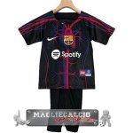 Barcelona Set Completo Bambino Maglia Calcio Speciale 2023-24 Nero Rosso