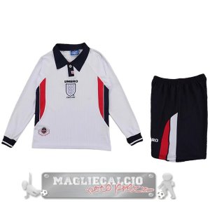 Inghilterra Set Completo Bambino Manica lunga Home Retro 1998