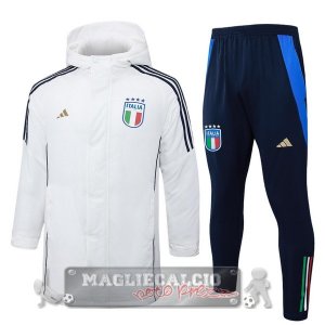 Set Completo Giù Giacca Italia 2025 Bianco Nero