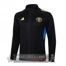 Lunga Zip Giacca Manchester United 2025 2026 Nero Giallo Blu