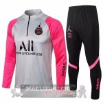 Paris Saint Germain Insieme Completo grigio rosa nero Bambino Giacca 2021-22