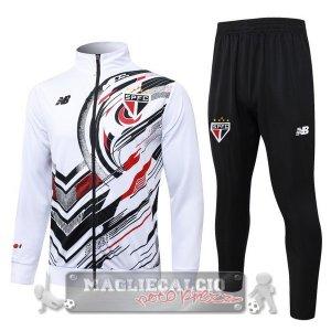 Set Completo Lunga Zip Giacca Sao Paulo 2025 2026 Bianco Nero
