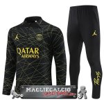 Paris Saint Germain Insieme Completo Nero II Giallo Felpa Da Allenamento 2023-24