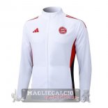 Lunga Zip Giacca Bayern Munich 2025 2026 Bianco Rosso Nero