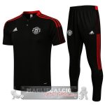 Manchester United nero I rosso Maglia Set Completo POLO 2021-22