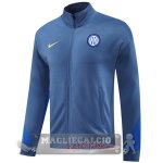 Set Completo Lunga Zip Giacca Inter Milan 2024 2025 Grigio Blu
