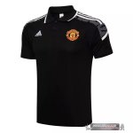 Manchester United Nero Bianco Maglia POLO 2021-22