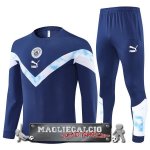 Manchester City Insieme Completo Bambino Felpa Da Allenamento 2022-23 Blu Navy Bianco